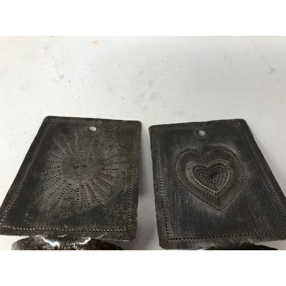New St. Charles set of 2 candle 5" Heart themed mismatched Wall Sconces Copper - Picture 7 of 7